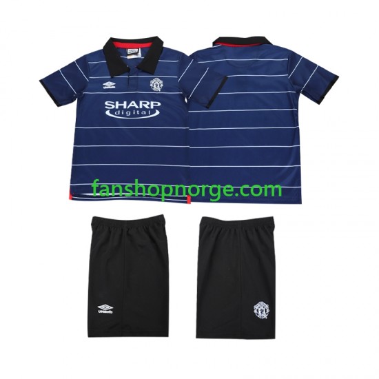 Billige Fotballdrakter Manchester United 2000 Retro Barn Bortedrakt 1999 Kortermet