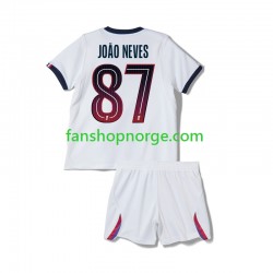 Billige Fotballdrakter Paris Saint-Germain Joao Neves 87 Barn Bortedrakt 2026-2027 Kortermet