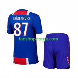 Billige Fotballdrakter Paris Saint-Germain Joao Neves 87 Barn Hjemmedrakt 2026-2027 Kortermet