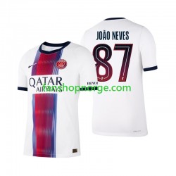 Billige Fotballdrakter Paris Saint-Germain Joao Neves 87 Herre Bortedrakt 2026-2027 Kortermet