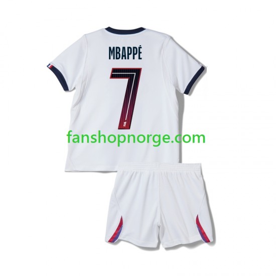 Billige Fotballdrakter Paris Saint-Germain Mbappé Kylian 7 Barn Bortedrakt 2026-2027 Kortermet