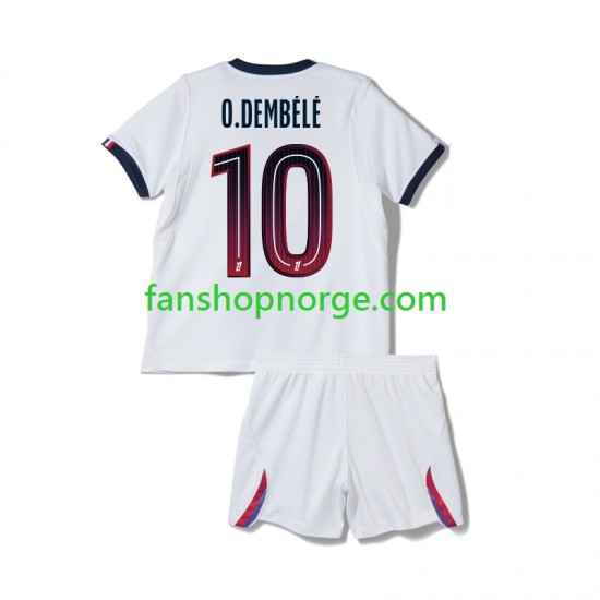 Billige Fotballdrakter Paris Saint-Germain Ousmane Dembele 10 Barn Bortedrakt 2026-2027 Kortermet