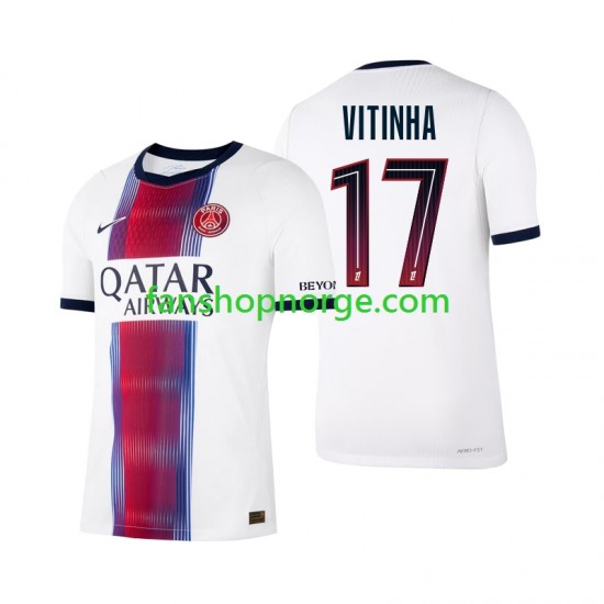 Billige Fotballdrakter Paris Saint-Germain Vitinha 17 Herre Bortedrakt 2026-2027 Kortermet