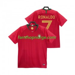 Billige Fotballdrakter Portugal Cristiano Ronaldo 7 2018 Retro Herre Hjemmedrakt Kortermet