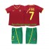 Billige Fotballdrakter Portugal FIGO 7 Retro Barn Hjemmedrakt 2002 Kortermet