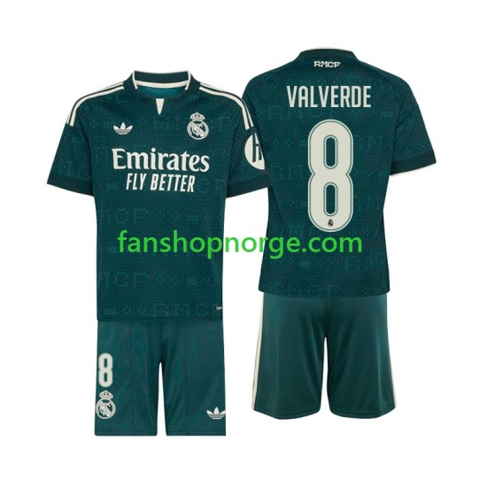 Billige Fotballdrakter Real Madrid Federico Valverde 8 Barn Bortedrakt 2026-2027 Kortermet