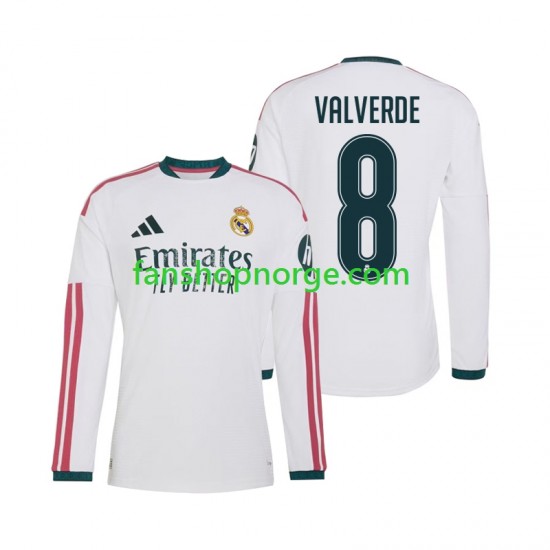 Billige Fotballdrakter Real Madrid Federico Valverde 8 Herre Hjemmedrakt 2026-2027 Langermet