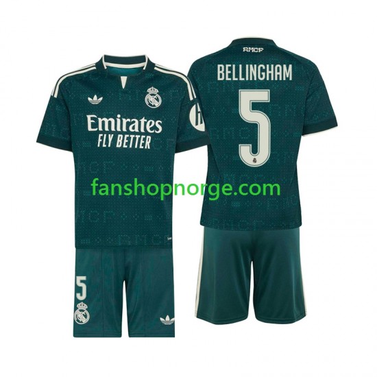 Billige Fotballdrakter Real Madrid Jude Bellingham 5 Barn Bortedrakt 2026-2027 Kortermet