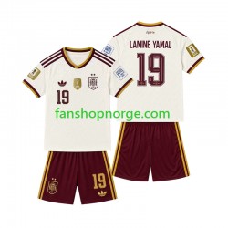 Billige Fotballdrakter Spania 2-star Lamine Yamal 19 Barn Bortedrakt 2026-2027 Kortermet