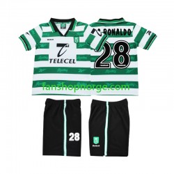 Billige Fotballdrakter Sporting CP Cristiano Ronaldo 28 2000 Retro Barn Hjemmedrakt 1999 Kortermet