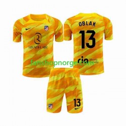 Billige Fotballdrakter Atlético Madrid Jan Oblak 13 Orangecolor Keeper Barn 2023-2024 Kortermet