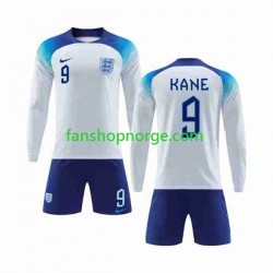 Billige Fotballdrakter England Kane 9 Barn Hjemmedrakt World Cup 2022 Langermet