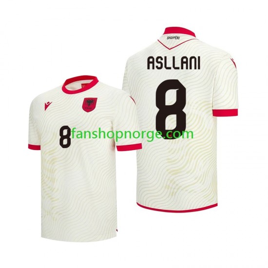 Billige Fotballdrakter Albania Kristjan Asllani 8 Herre Bortedrakt World Cup 2026 Kortermet