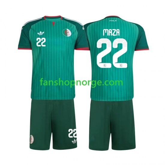 Billige Fotballdrakter Algerie Ibrahim Maza 22 Barn Bortedrakt 2026 Kortermet
