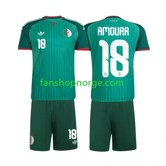 Billige Fotballdrakter Algerie Mohamed Amoura 18 Barn Bortedrakt 2026 Kortermet