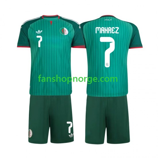Billige Fotballdrakter Algerie Riyad Mahrez 7 Barn Bortedrakt 2026 Kortermet