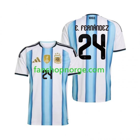 Billige Fotballdrakter Argentina Enzo Fernandez 24 Herre Hjemmedrakt World Cup 2026 Kortermet