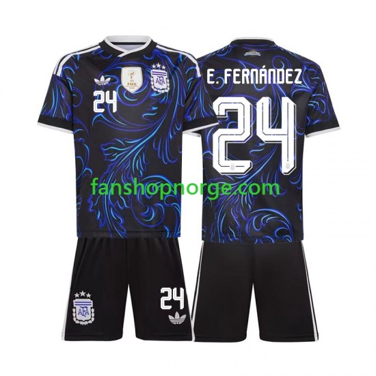 Billige Fotballdrakter Argentina Enzo Fernandez 24 Barn Bortedrakt World Cup 2026 Kortermet