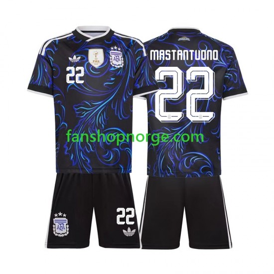 Billige Fotballdrakter Argentina Franco Mastantuono 22 Barn Bortedrakt World Cup 2026 Kortermet