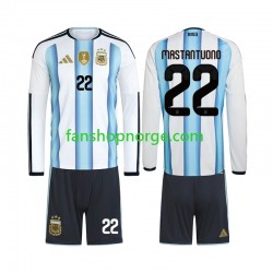 Billige Fotballdrakter Argentina Franco Mastantuono 22 Barn Hjemmedrakt World Cup 2026 Langermet