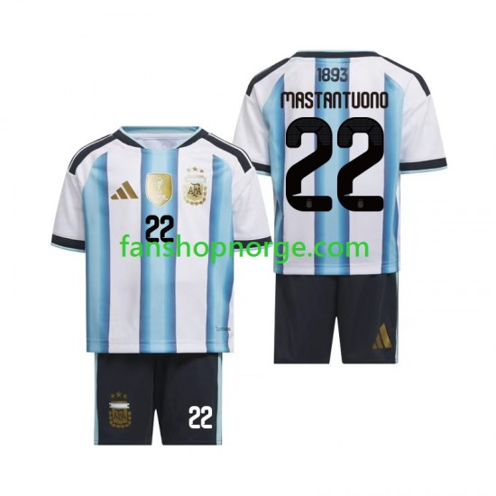 Billige Fotballdrakter Argentina Franco Mastantuono 22 Barn Hjemmedrakt World Cup 2026 Kortermet