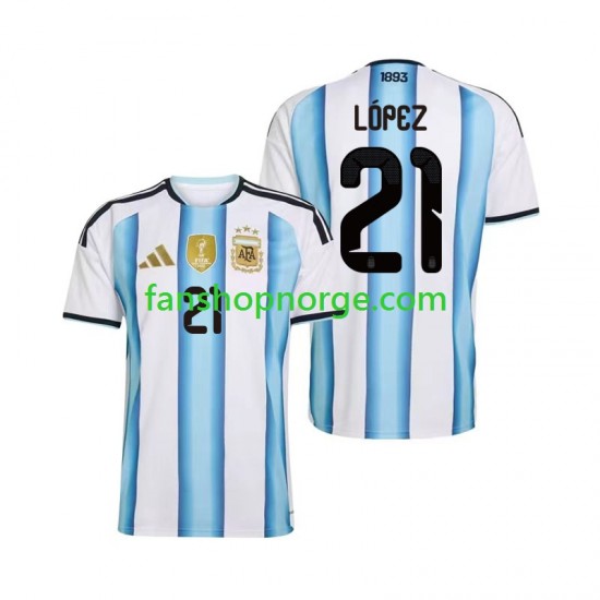 Billige Fotballdrakter Argentina Jose Manuel Lopez 21 Herre Hjemmedrakt World Cup 2026 Kortermet