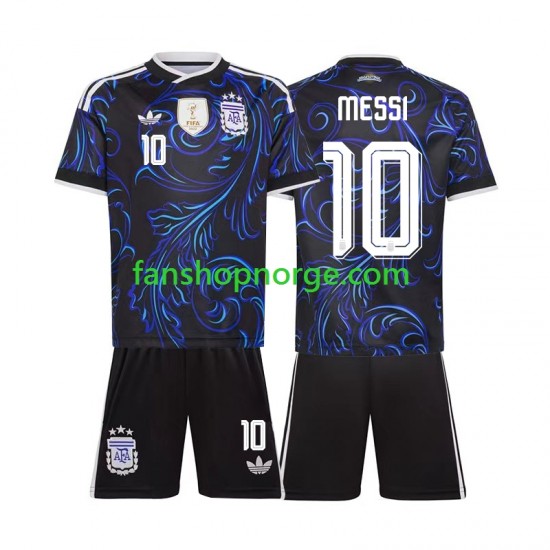 Billige Fotballdrakter Argentina Lionel Messi 10 Barn Bortedrakt World Cup 2026 Kortermet