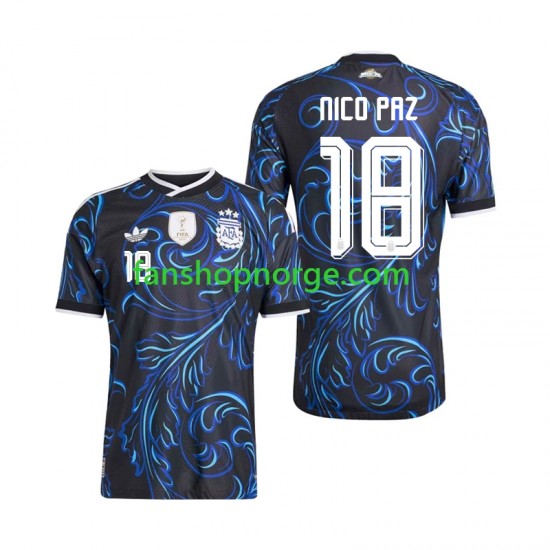 Billige Fotballdrakter Argentina Nico Paz 18 Herre Bortedrakt World Cup 2026 Kortermet