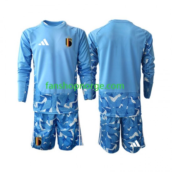 Billige Fotballdrakter Belgia Keeper Barn Hjemmedrakt World Cup 2026 Langermet