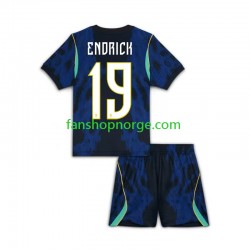 Billige Fotballdrakter Brasil Endrick 19 Barn Bortedrakt World Cup 2026 Kortermet