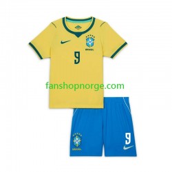 Billige Fotballdrakter Brasil Matheus Cunha 9 Chidlren Hjemmedrakt World Cup 2026 Kortermet