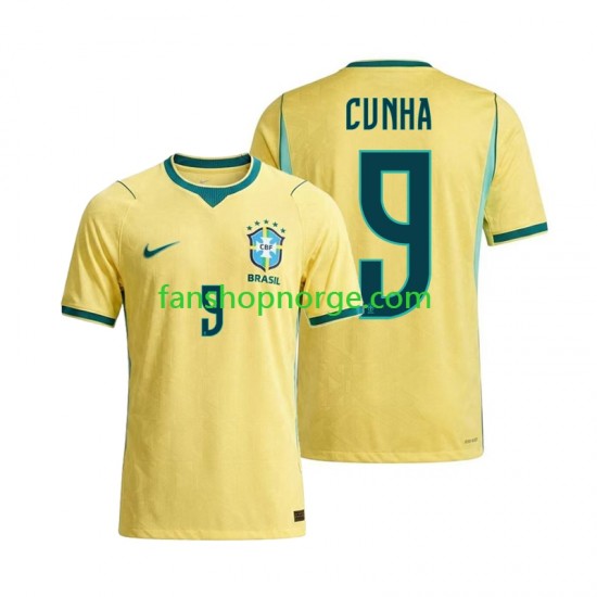 Billige Fotballdrakter Brasil Matheus Cunha 9 Herre Hjemmedrakt World Cup 2026 Kortermet