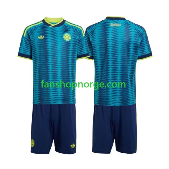 Billige Fotballdrakter Colombia Barn Bortedrakt World Cup 2026 Kortermet