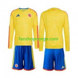 Billige Fotballdrakter Colombia Barn Hjemmedrakt World Cup 2026 Langermet