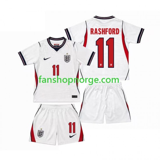 Billige Fotballdrakter England Marcus Rashford 11 Barn Hjemmedrakt World Cup 2026 Kortermet