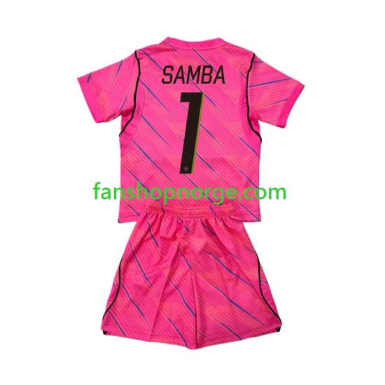 Billige Fotballdrakter Frankrike Brice Samba 1 Keeper Barn Bortedrakt World Cup 2026 Kortermet