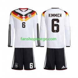 Billige Fotballdrakter Tyskland Joshua Kimmich 6 Barn Hjemmedrakt World Cup 2026 Langermet