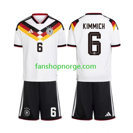 Billige Fotballdrakter Tyskland Joshua Kimmich 6 Barn Hjemmedrakt World Cup 2026 Kortermet