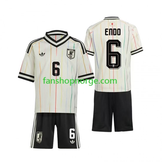 Billige Fotballdrakter Japan Wataru Endo 6 Barn Bortedrakt World Cup 2026 Kortermet