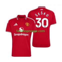 Billige Fotballdrakter Manchester United Benjamin Sesko 30 Herre Hjemmedrakt 2026-2027 Kortermet