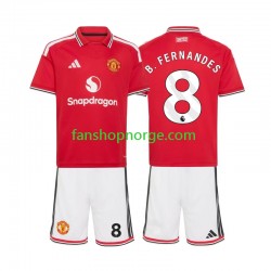 Billige Fotballdrakter Manchester United Bruno Fernandes 8 Barn Hjemmedrakt 2026-2027 Kortermet