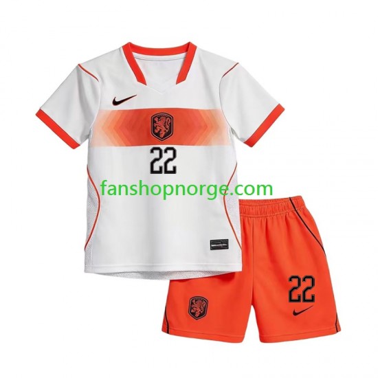 Billige Fotballdrakter Nederland Denzel Dumfries 22 Barn Bortedrakt World Cup 2026 Kortermet