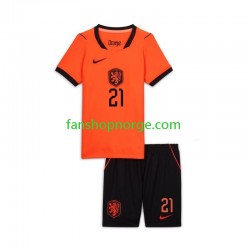 Billige Fotballdrakter Nederland Frenkie de Jong 21 Barn Hjemmedrakt World Cup 2026 Kortermet