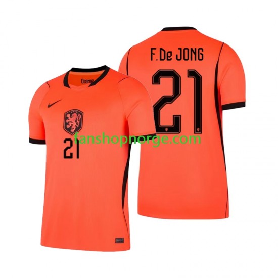 Billige Fotballdrakter Nederland Frenkie de Jong 21 Herre Hjemmedrakt World Cup 2026 Kortermet