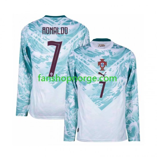 Billige Fotballdrakter Portugal Cristiano Ronaldo 7 Herre Bortedrakt World Cup 2026 Langermet