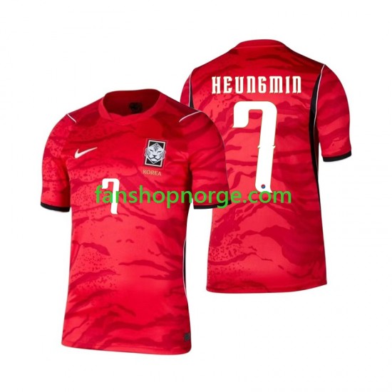 Billige Fotballdrakter Sør-Korea Son Heung-min 7 Herre Hjemmedrakt World Cup 2026 Kortermet
