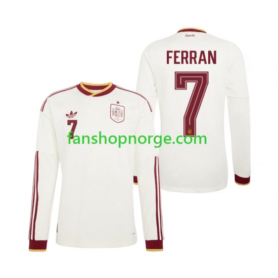 Billige Fotballdrakter Spania Ferran Torres 7 Herre Bortedrakt World Cup 2026 Langermet