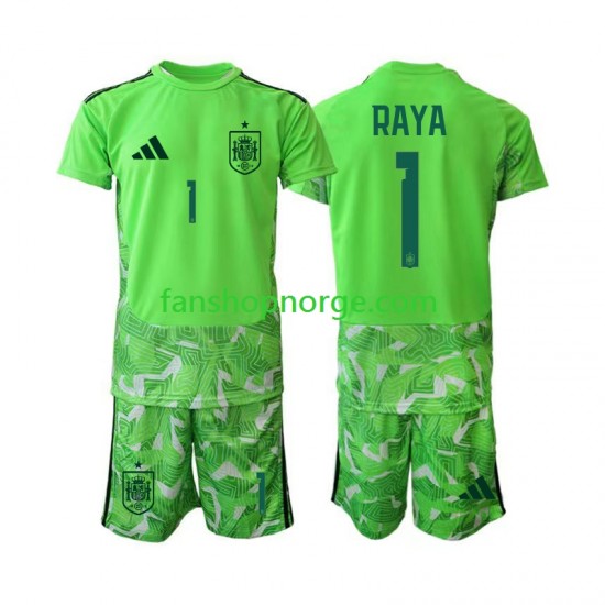 Billige Fotballdrakter Spania David Raya 1 6th Green color Keeper Barn World Cup 2026 Kortermet