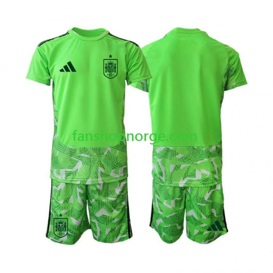 Billige Fotballdrakter Spania 6th Green color Keeper Barn World Cup 2026 Kortermet