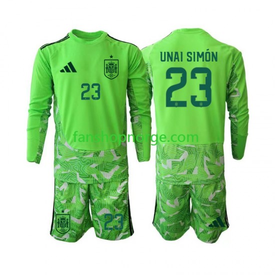 Billige Fotballdrakter Spania Unai Simon 23 6th Green color Keeper Barn World Cup 2026 Langermet